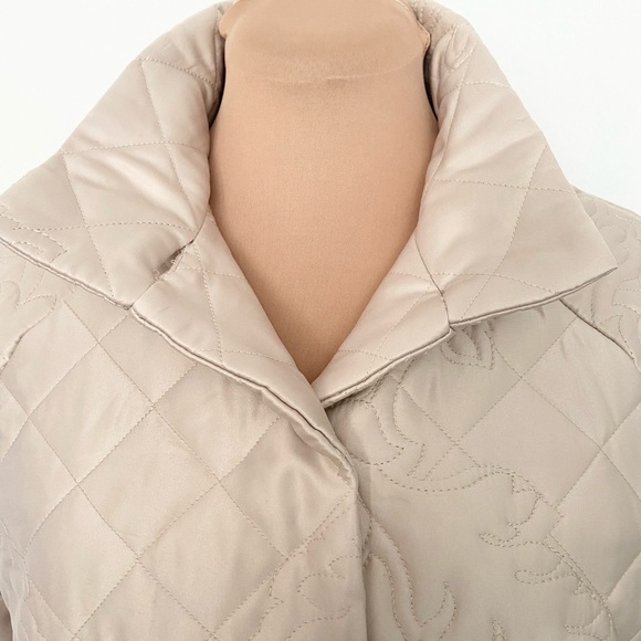 Vintage Inspired Satin Coat *Medium* Quilted Formal Wedding Bridal Evening Coat - Picture 8 of 10